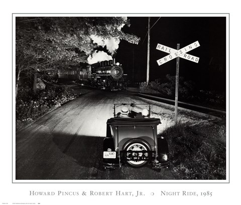 Framed Howard and Robert Hart Jr. Pincus - Night Ride, 1985 Print
