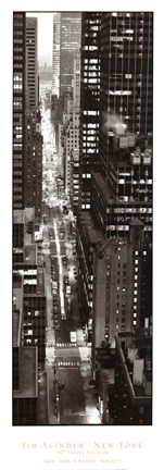 Framed 47th Street Evening Print