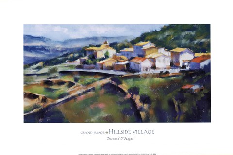 Framed Hillside Village 16.5x25 Print