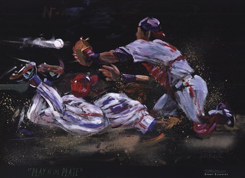 Framed Play at the Plate Print