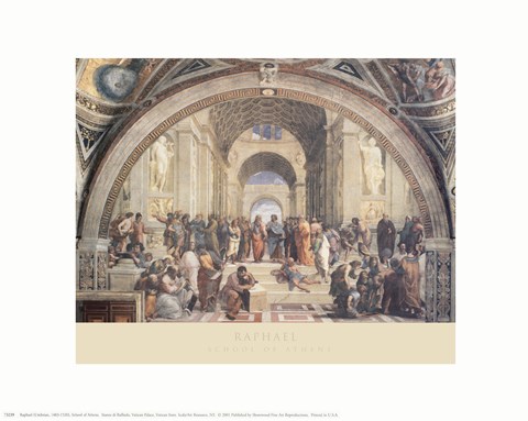 Framed School of Athens, c.1511 Print