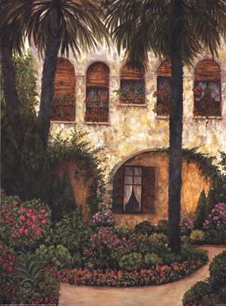 Framed Patio Gerona Print