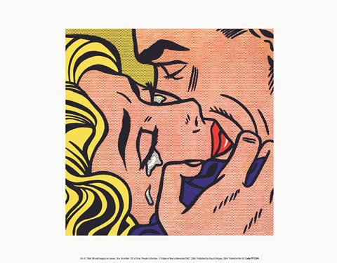 Framed Kiss V, 1964 Print