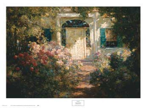 Framed Doorway and Garden Print