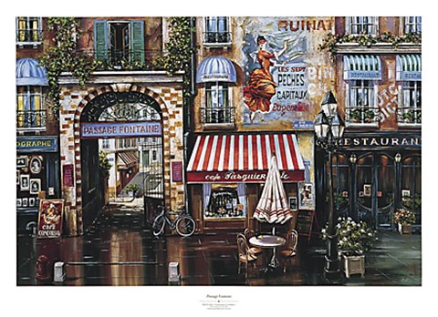 Framed Passage Fontaine Print