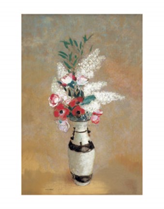 Framed Vase of Flowers, ca. 1912-14 Print