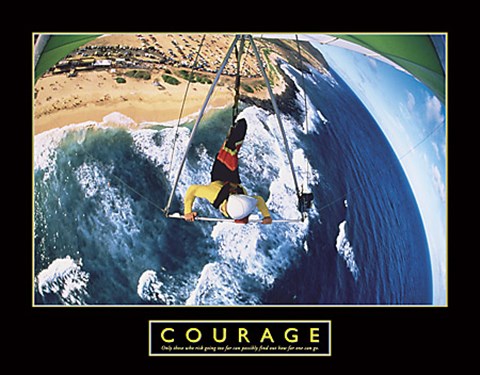 Framed Courage - Hang Glider Print