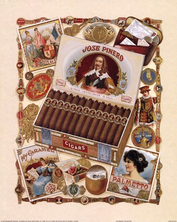 Framed Jose Pinero Cigars Print