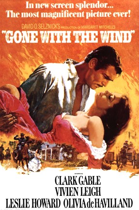 Framed Gone with the Wind - Orange Print