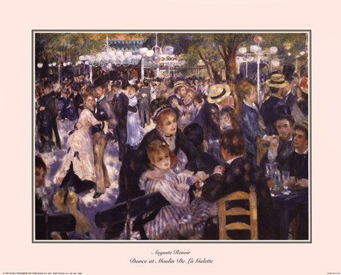 Framed Dance at Moulin de la Galette Print