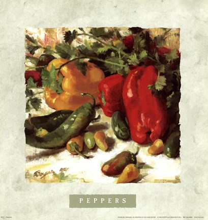 Framed Peppers Print