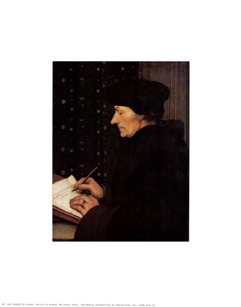 Framed Portrait of Erasmus Print