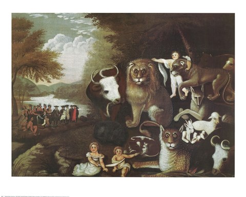 Framed Peaceable Kingdom Print