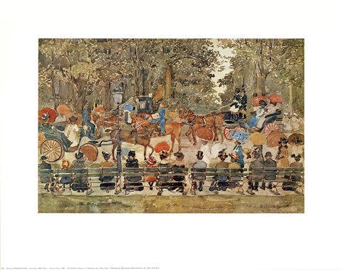Framed Central Park, 1901 Print