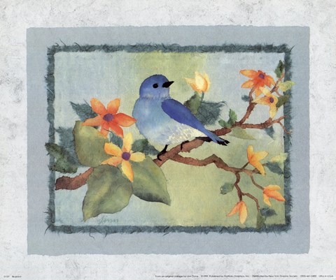 Framed Bluebird Print