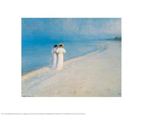 Framed Summer Afternoon On Skagen Beach Print