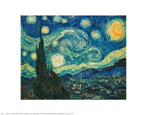 Framed Starry Night Print