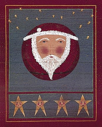 Framed Full-Moon Santa Print