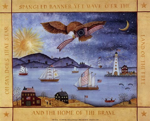 Framed Star Spangled Banner Print
