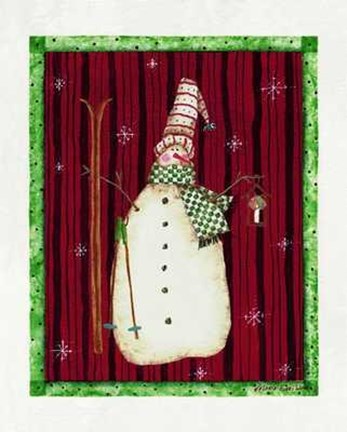 Framed Peppermint Snowman III Print