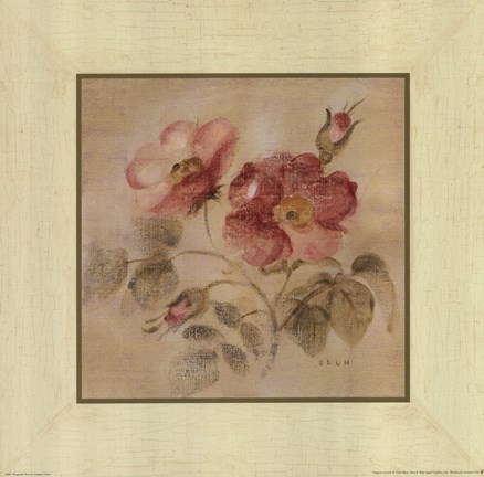 Framed Burgundy Rose Print