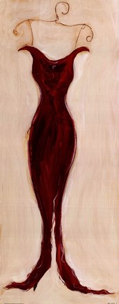 Framed Red Evening Gown Print