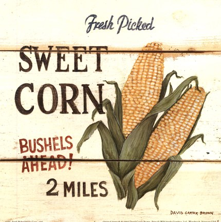 Framed Fresh Picked Sweet Corn Print