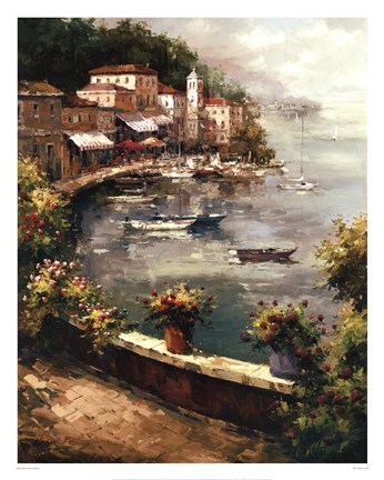 Framed Italian Harbor Print