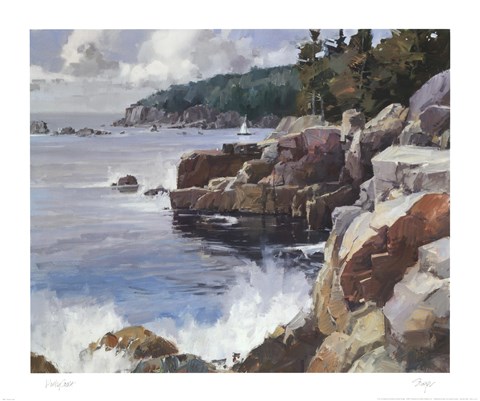 Framed Rocky Coast Print