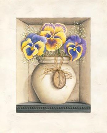 Framed Pansies Print