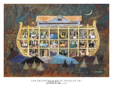 Framed Story of Noah&#39;s Ark Print