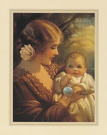 Framed Mother And Baby Print