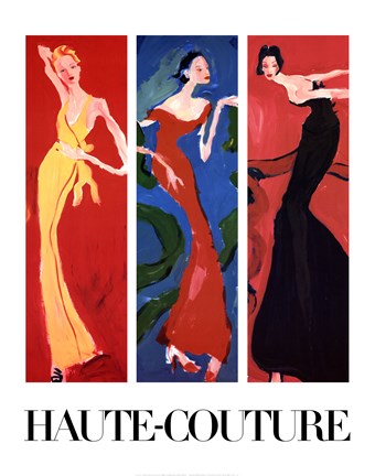 Framed Haute-Couture IV (Three Up) Print