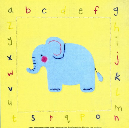 Framed Alphabet Animals II Print