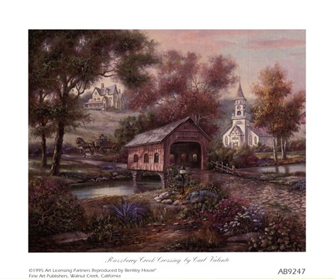 Framed Razzberry Creek Crossing Print