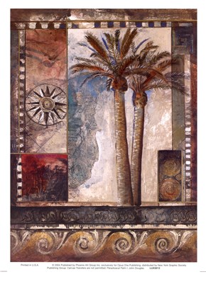 Framed Paradisiacal Palm I Print