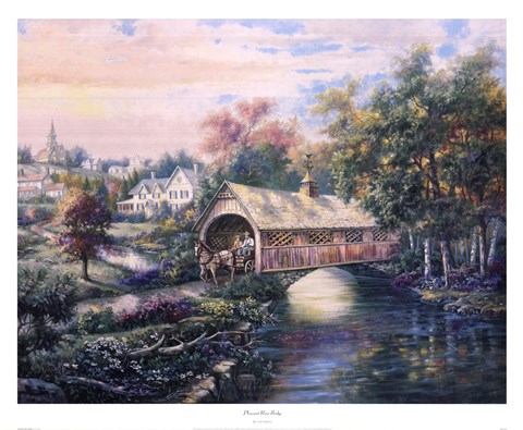 Framed Pheasant River Bridge Print