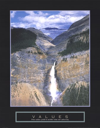 Framed Values - Takakkaw Falls Print