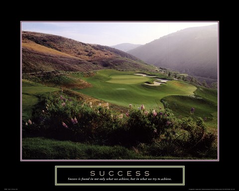 Framed Success - Golf Course In Hills Print