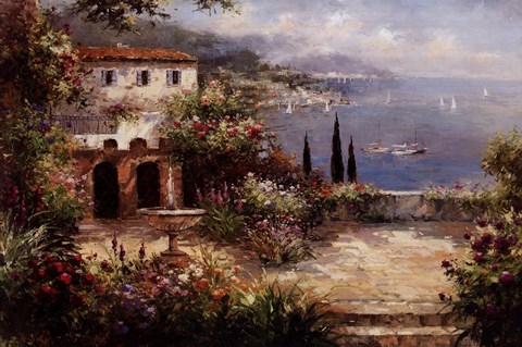 Framed Mediterranean Villa Print