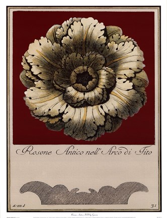 Framed Rosone Antico III Print