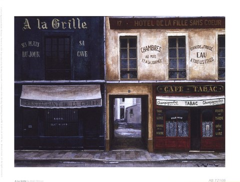 Framed La Grille Print