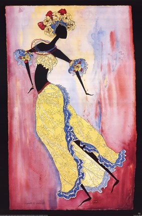 Framed Cuban Carnival Dancer Print