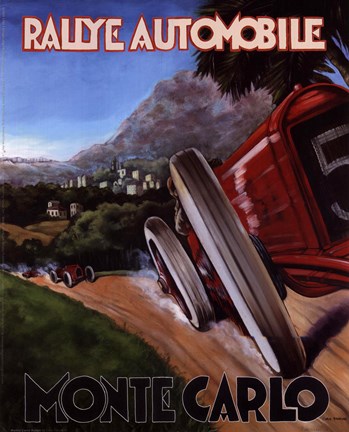 Framed Monte Carlo Rallye Print