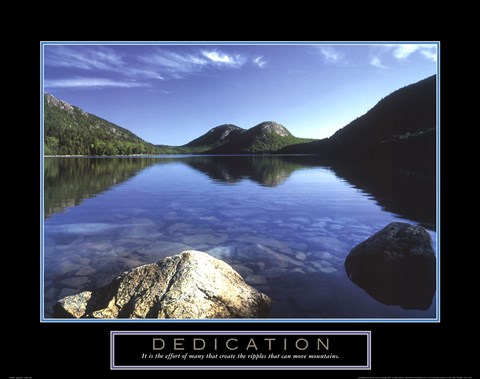Framed Dedication - Jordan Pond Print