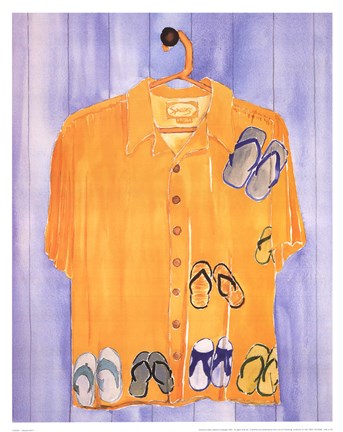 Framed Hawaiian Shirt - Slippahs Print