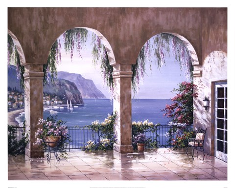 Framed Mediterranean Arch Print