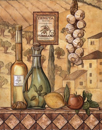 Framed Flavors Of Tuscany IV Print