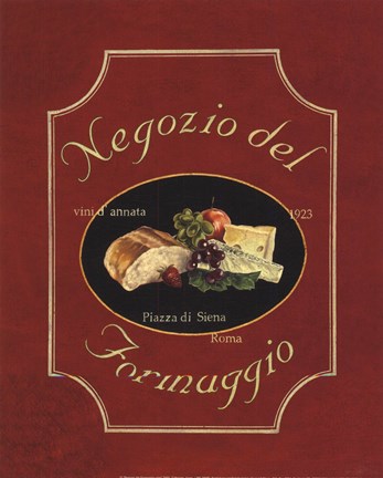 Framed Negozio Del Formaggio - Mini Print