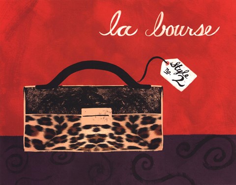 Framed Leopard Handbag I Print